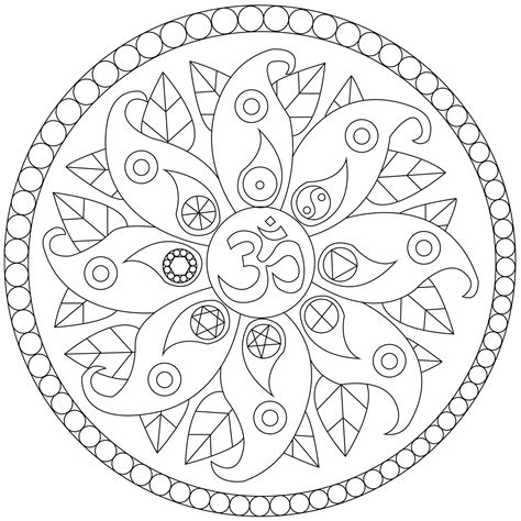 mandala  peace symbols mandalas adult coloring pages