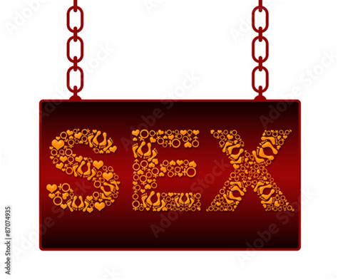 Sex Text Symbols Neon Signboard Stock Illustration Adobe Stock