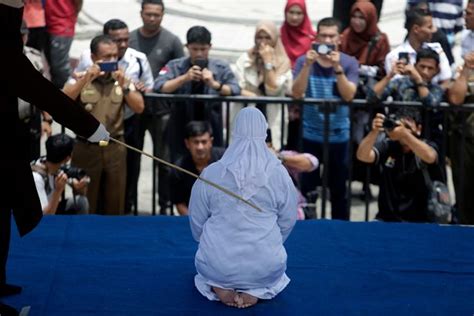 six women and men flogged for having sex outside of marriage in indonesia world news