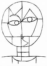 Klee Coloriage Mondrian Maternelle Minimat Projets Cours Picasso Dibujo Croquis Senecio Depuis sketch template