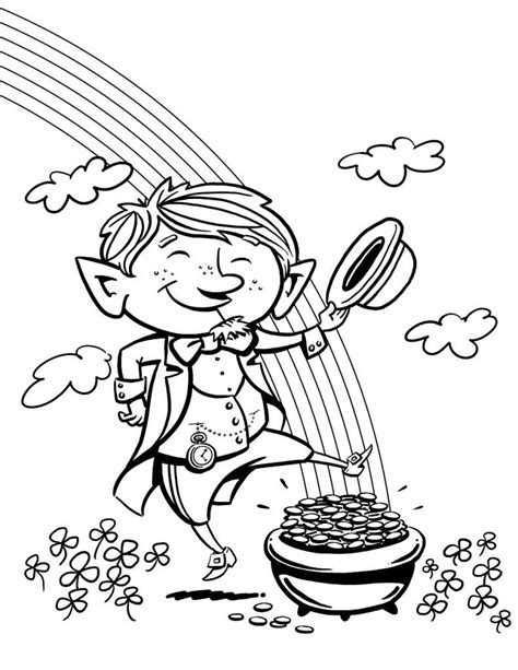 leprechaun coloring pages spring coloring pages colouring pages