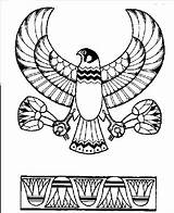 Coloring Egyptian Pages Ancient Egypt Horus God Hieroglyphics Eagle Falcon Printable Color Pharaoh Emblem Sheets Print Kids Kunst Colouring Getcolorings sketch template