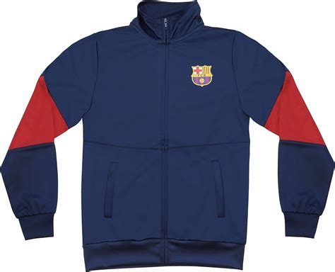amazoncom icon sports fc barcelona officially licensed youth track jacket  navy youth small