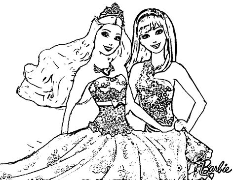 barbie princess   popstar coloring pages coloring home