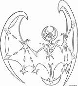 Lunala Legendary Cosmiques Legendaire Pokémon Aimable Couleur Archivioclerici Choisir Tableau Zygarde sketch template