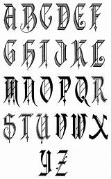 English Old Printable Letters Alphabet Tattoo Calligraphy Lettering Print Style sketch template