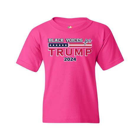 black voices for trump youth t shirt donald trump 2024 stars and