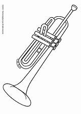 Trompeta Trompette Trompet Musicales Trompetas Instrumentos Coloring Disegni Educima Kleurplaat Educol sketch template