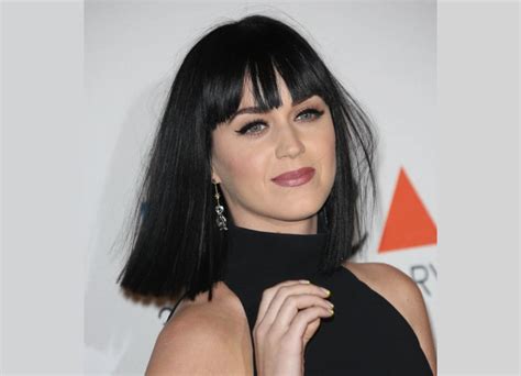katy perry black hair cut very blunt at the shoulder line