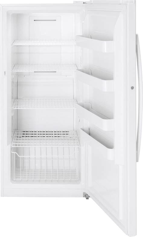 Ge® 14 1 Cu Ft White Upright Freezer Freds Appliance Eastern
