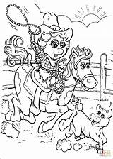 Cowgirl Coloring Pages Getcolorings Printable Color sketch template