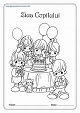 Colorat Ziua Copilului Planse Desene Iunie Imagini Fise Copii Lucru Copiilor Gradinita Baloane Pamantului Tort Imaginea Educative sketch template