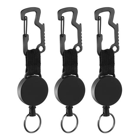 retractable key chain key rings heavy duty key holder belt clip  multitool carabiner