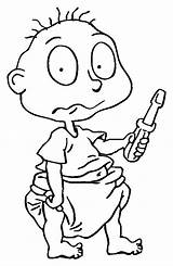 Rugrats Coloring Pages Tommy Pickles Pickle Drawing Kids Everything Little Sheet Cartoon Boy Drummer Adult Birthday Getcolorings Printable Grown Getdrawings sketch template