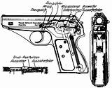 Mauser Hsc Acp Caliber Pistols Firing sketch template