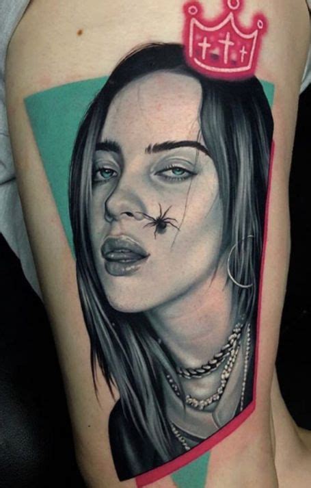 billie eilish tattoos grab   details     neck tattoo glamour fame