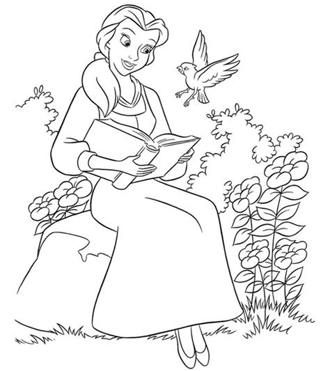 coloring pages disney beauty   beast