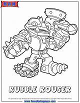 Skylanders Coloring Swap Force Pages Rouser Rubble Comments Library Coloringhome sketch template