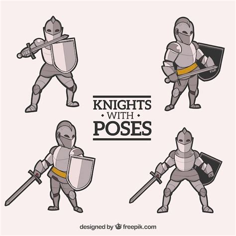 pack  knight poses vector