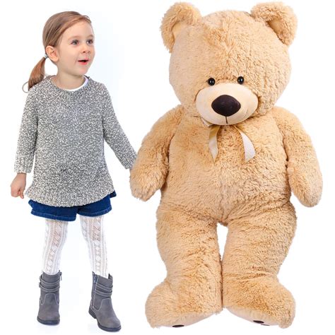 ft big teddy bear cute soft large stuffed animal plush toy birthday gifts  kids beige