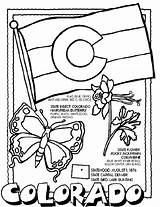Colorado State Symbols Flag Visit Coloring Facts Pages Some Kids sketch template