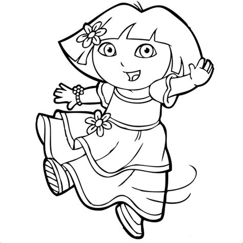 dora coloring pages  png jpeg eps