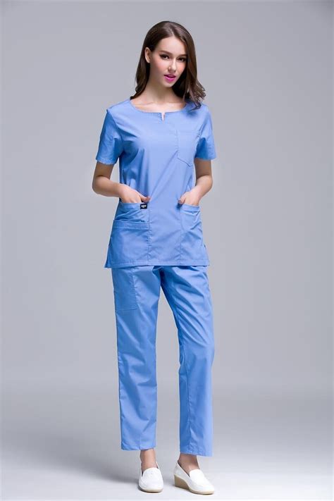 new design short sleeve doctors nurses scrub sets hospital surgical