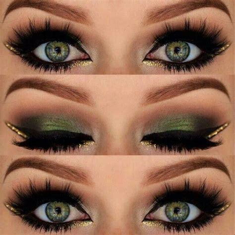 pretty green makeup eye makeup green dress makeup