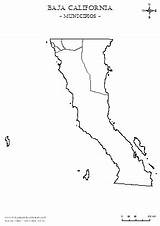 Baja California Municípios Municipios Mapas Contorno sketch template