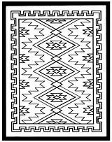 Coloring Pages Southwest American Rug Navajo Native Pattern Book Colouring Designs Kids Printable Rugs Stephanie Posted Southwestern Patterns Indian Color sketch template