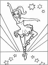 Coloring Ballerina Pages Printable Balerina Childrens sketch template