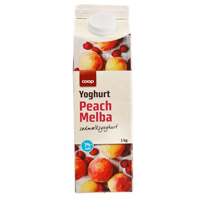 kalorier  coop yoghurt peach melba sodmaelksyoghurt  fedt gratis kalorietabel