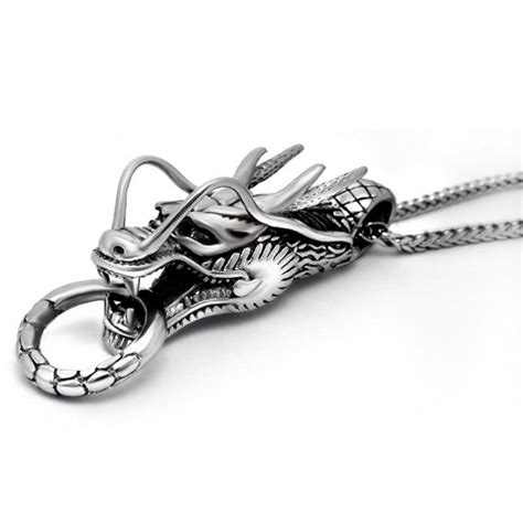 dragon pendant stainless steel necklace outletfitters