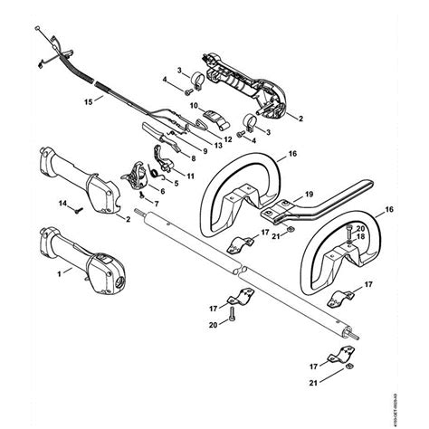 stihl fs   brushcutter fs   parts diagram  handle