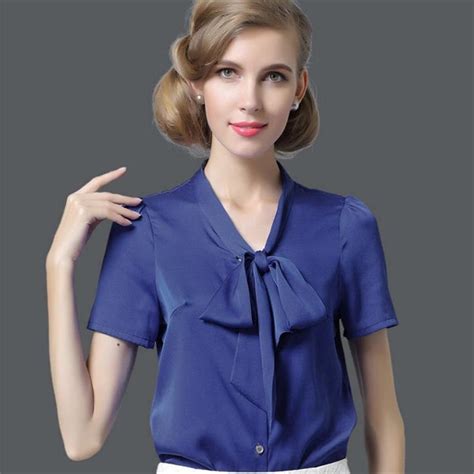 woman plus size 60 silk blouse female oversize silk shirts lady ribbon