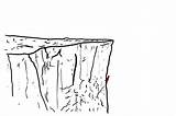 Drawing Cliff Mountain Drawings Paintingvalley sketch template