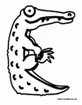 Alphabet Alligator Coloring Letter Pages Colormegood School sketch template