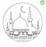 Colouring Mosque Ramadan Eid Pages Islam Coloring Kids Printable Crafts Adabi Color Activities Islamic Cards Drawing Book Books Children Choose sketch template
