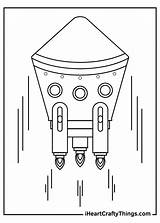 Spaceship Coloring Iheartcraftythings sketch template