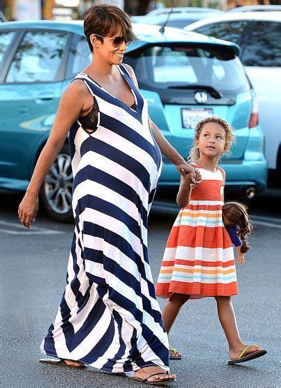 Halle Berry And Daughter Nahla Wore Coordinating Striped Dresses As