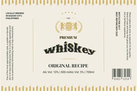 whiskey label custom design template postermywall