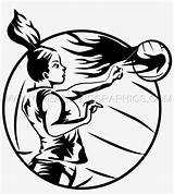 Volleyball Clipart Fire Coloring Pages Playing Spiking Pngkey Ball sketch template