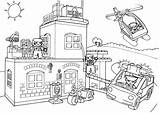 Lego Coloring City Pages Police Station Fire Printable Drawing Man Clipart Castle Train Kids Color Drawings Helicopter Create Getdrawings Own sketch template