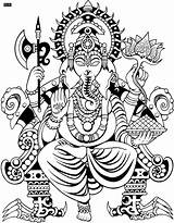 Ganesha Coloring Lord Pages Printable Ganesh Getcolorings sketch template