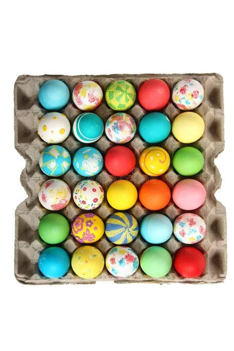 easter eggs collection stock image image  carton green