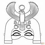 Egyptian Template Horus Desenhos Anubis Supercoloring Anubi Maschera Egizia Egito Egipto Cleopatra Egipcia Falcon Coloriage Egiziana Egypte Masque sketch template