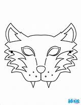 Mask Tiger Coloring Masque Loup Imprimer Pages Print Color Masks Online sketch template