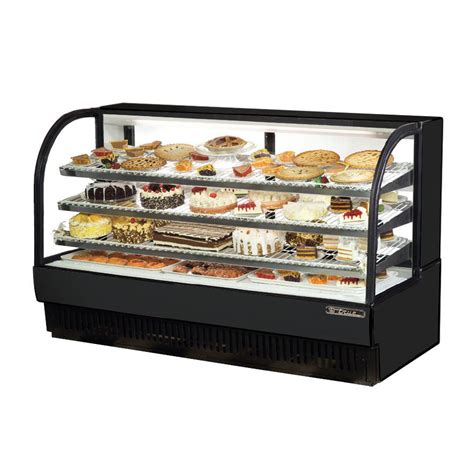 True Tcgr 77 77 Black Curved Glass Refrigerated Bakery