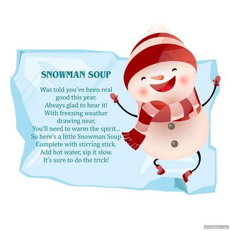 snowman soup template printable gridgitcom