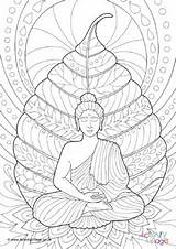 Buddha Colouring Coloring Pages Clipart Vesak Drawing Mandala Adults Kids Drawings Bodhi Tree Monk Older Buddhist Mindfulness Sheets Leaf Activityvillage sketch template